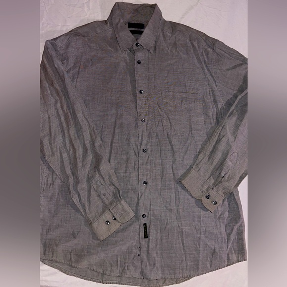 Dockers Other - Vintage Dockers Mens XL Grey Long Sleeve Button Down Dress Shirt Casual Wear